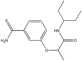 2-(3-carbamothioylphenoxy)-N-(pentan-3-yl)propanamide Struktur