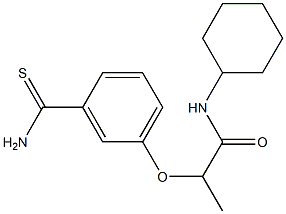 2-(3-carbamothioylphenoxy)-N-cyclohexylpropanamide 结构式