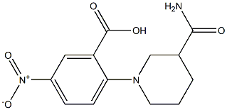 2-(3-carbamoylpiperidin-1-yl)-5-nitrobenzoic acid