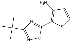 2-(3-tert-butyl-1,2,4-oxadiazol-5-yl)thiophen-3-amine 结构式