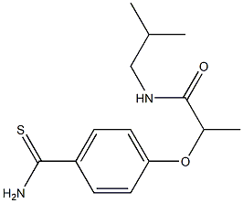 2-(4-carbamothioylphenoxy)-N-(2-methylpropyl)propanamide Struktur