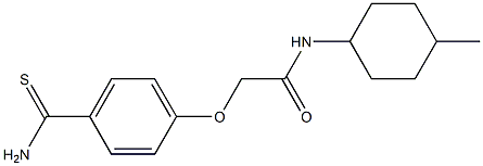 2-(4-carbamothioylphenoxy)-N-(4-methylcyclohexyl)acetamide
