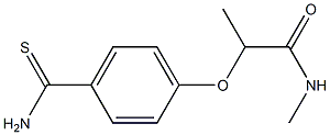 2-(4-carbamothioylphenoxy)-N-methylpropanamide Struktur