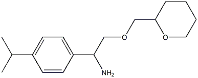 2-(oxan-2-ylmethoxy)-1-[4-(propan-2-yl)phenyl]ethan-1-amine 化学構造式