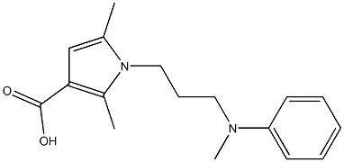  2,5-dimethyl-1-{3-[methyl(phenyl)amino]propyl}-1H-pyrrole-3-carboxylic acid
