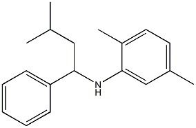 2,5-dimethyl-N-(3-methyl-1-phenylbutyl)aniline Structure