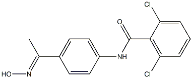 2,6-dichloro-N-{4-[1-(hydroxyimino)ethyl]phenyl}benzamide Struktur