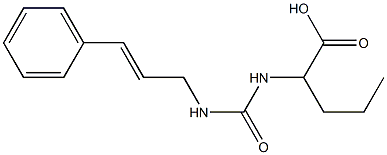 2-[({[(2E)-3-phenylprop-2-enyl]amino}carbonyl)amino]pentanoic acid Structure