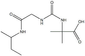 2-[({[2-(sec-butylamino)-2-oxoethyl]amino}carbonyl)amino]-2-methylpropanoic acid Structure
