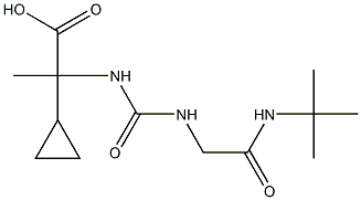 2-[({[2-(tert-butylamino)-2-oxoethyl]amino}carbonyl)amino]-2-cyclopropylpropanoic acid Struktur