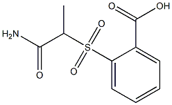 2-[(1-carbamoylethane)sulfonyl]benzoic acid Structure