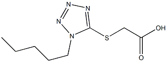 2-[(1-pentyl-1H-1,2,3,4-tetrazol-5-yl)sulfanyl]acetic acid Structure