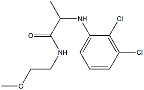 2-[(2,3-dichlorophenyl)amino]-N-(2-methoxyethyl)propanamide Struktur