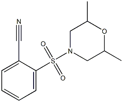 2-[(2,6-dimethylmorpholin-4-yl)sulfonyl]benzonitrile Structure