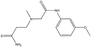 2-[(2-carbamothioylethyl)(methyl)amino]-N-(3-methoxyphenyl)acetamide Struktur