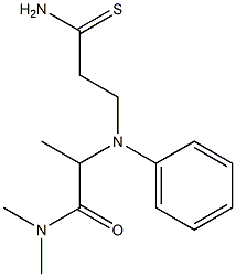 2-[(2-carbamothioylethyl)(phenyl)amino]-N,N-dimethylpropanamide Structure