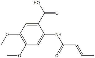 2-[(2E)-but-2-enoylamino]-4,5-dimethoxybenzoic acid Structure