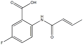 2-[(2E)-but-2-enoylamino]-5-fluorobenzoic acid Struktur