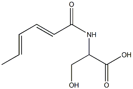 2-[(2E,4E)-hexa-2,4-dienoylamino]-3-hydroxypropanoic acid