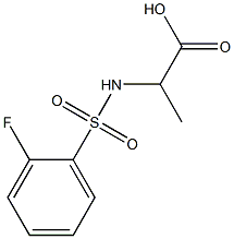 2-[(2-fluorobenzene)sulfonamido]propanoic acid Structure
