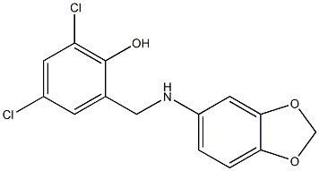 2-[(2H-1,3-benzodioxol-5-ylamino)methyl]-4,6-dichlorophenol Structure