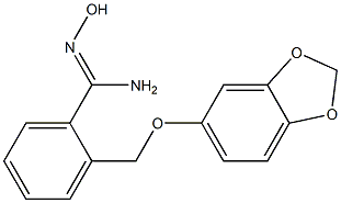2-[(2H-1,3-benzodioxol-5-yloxy)methyl]-N'-hydroxybenzene-1-carboximidamide 结构式