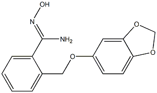 2-[(2H-1,3-benzodioxol-5-yloxy)methyl]-N'-hydroxybenzene-1-carboximidamide,,结构式
