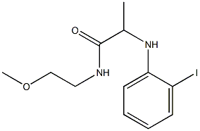 2-[(2-iodophenyl)amino]-N-(2-methoxyethyl)propanamide 结构式