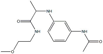 2-[(3-acetamidophenyl)amino]-N-(2-methoxyethyl)propanamide,,结构式