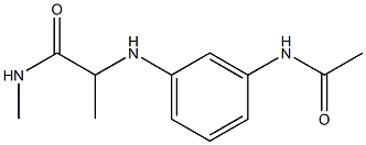 2-[(3-acetamidophenyl)amino]-N-methylpropanamide Structure