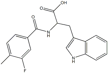 2-[(3-fluoro-4-methylbenzoyl)amino]-3-(1H-indol-3-yl)propanoic acid Structure