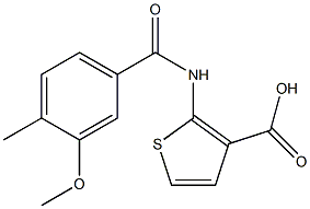 2-[(3-methoxy-4-methylbenzene)amido]thiophene-3-carboxylic acid Structure
