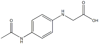 2-[(4-acetamidophenyl)amino]acetic acid Struktur