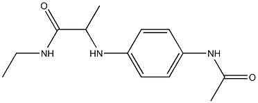 2-[(4-acetamidophenyl)amino]-N-ethylpropanamide Struktur