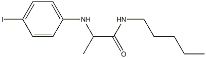 2-[(4-iodophenyl)amino]-N-pentylpropanamide Struktur