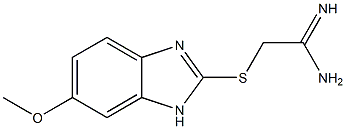 2-[(6-methoxy-1H-1,3-benzodiazol-2-yl)sulfanyl]ethanimidamide Struktur