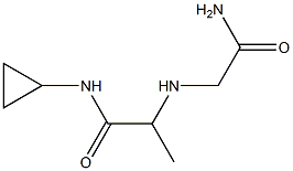2-[(carbamoylmethyl)amino]-N-cyclopropylpropanamide Struktur