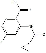 2-[(cyclopropylcarbonyl)amino]-4-fluorobenzoic acid Structure