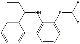 2-[(difluoromethyl)sulfanyl]-N-(1-phenylpropyl)aniline Struktur