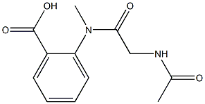 2-[[(acetylamino)acetyl](methyl)amino]benzoic acid Structure