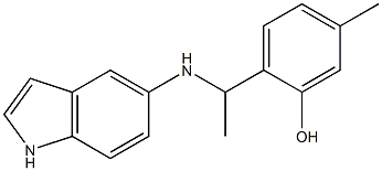 2-[1-(1H-indol-5-ylamino)ethyl]-5-methylphenol Structure