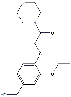 2-[2-ethoxy-4-(hydroxymethyl)phenoxy]-1-(morpholin-4-yl)ethan-1-one Struktur