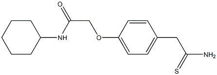2-[4-(carbamothioylmethyl)phenoxy]-N-cyclohexylacetamide Structure
