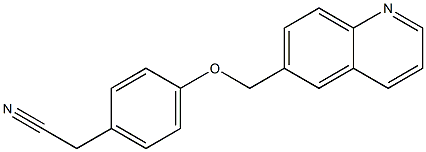 2-[4-(quinolin-6-ylmethoxy)phenyl]acetonitrile Struktur