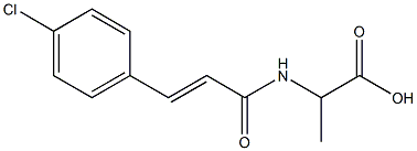 2-{[(2E)-3-(4-chlorophenyl)prop-2-enoyl]amino}propanoic acid Struktur