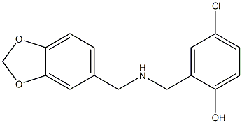 2-{[(2H-1,3-benzodioxol-5-ylmethyl)amino]methyl}-4-chlorophenol Struktur