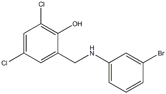 2-{[(3-bromophenyl)amino]methyl}-4,6-dichlorophenol Structure
