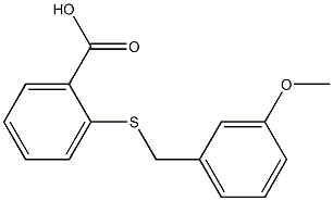 2-{[(3-methoxyphenyl)methyl]sulfanyl}benzoic acid Struktur
