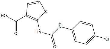 2-{[(4-chlorophenyl)carbamoyl]amino}thiophene-3-carboxylic acid 结构式