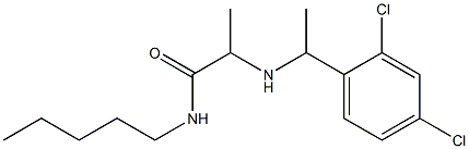 2-{[1-(2,4-dichlorophenyl)ethyl]amino}-N-pentylpropanamide Struktur